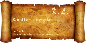 Kandler Levente névjegykártya